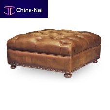 Chesterfield ottoman COUNTRY SPECIALleathersquareindoor