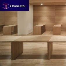Contemporary table bamboobamboo baserectangular