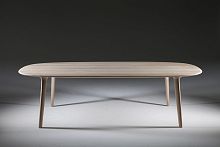 Contemporary table LUCoakwalnutcherrywood
