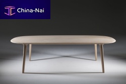 Contemporary table LUCoakwalnutcherrywood