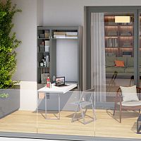 Contemporary table BIGFOOT®TRASTEVEREHPLmetal baserectangular