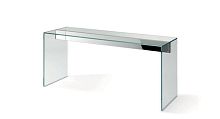 Contemporary sideboard table AIRglasstempered glassstainless steel