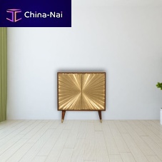 Scandinavian style sideboard MANILA solid woodbrasscopper