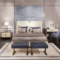 Double bed VENDMEcontemporaryupholsteredwith headboard