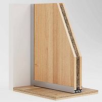 Removable partition RITMICA OPACAwoodenaluminumcommercial