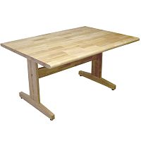 Contemporary table ARTwoodHPLhardwood base