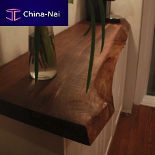 Contemporary sideboard table LIVE EDGEoakwalnutsolid wood