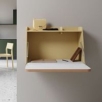 Scandinavian design secretary desk WORKIN MINIoakwood veneerwith storage
