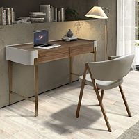 Free-standing desk 7186contemporarywood veneerwalnut