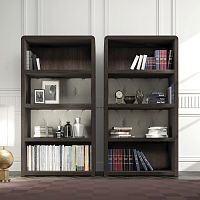 Free-standing bookcase WALL STREETcontemporarywoodencustom