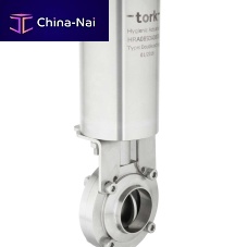 Butterfly valve Hygienic Pneumatic Actuatorpneumatically-operatedfor liquid food products and beveragesstainless steel
