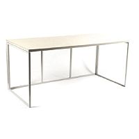 Contemporary table woodenaluminum baserectangular