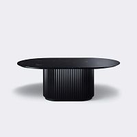 Contemporary dining table ETERNELsolid woodsteelmarble