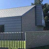 Roof tile look roofing panel VERTICALROOFinsulatingcolored