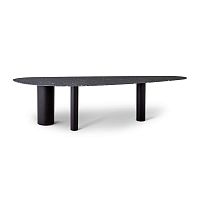 Contemporary dining table canriasgranitealuminum base3-legged