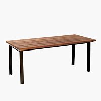 Traditional table CALMAwoodensteel baserectangular