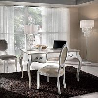 Free-standing desk 218New Baroque designwoodenwhite