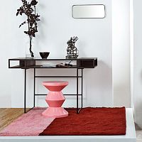 Contemporary desk GRAPHITEaluminiumironglass