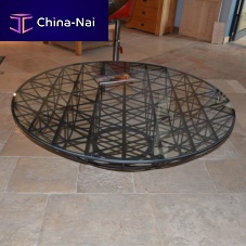 Contemporary coffee table woodenmetalsquare