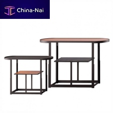 Contemporary side table PERIlacquered woodglossy lacquered wood baseoval