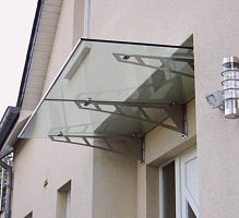 Entrance canopy stainless steelglassflat