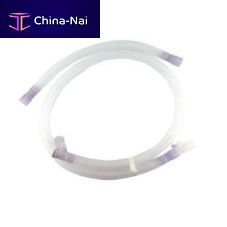 Disposable breathing circuit heated
