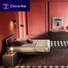 Double bed ALFAsinglecontemporarywith upholstered headboard