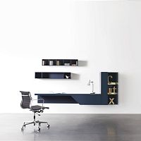 Wall-mounted desk CUT-X 674 contemporarylacquered wood