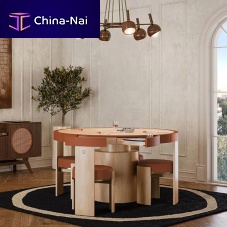 Contemporary kids game table Welleslyhomewalnutleather