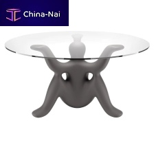 Original design table HELPYOURSELFglasspolyethylenepolyethylene base