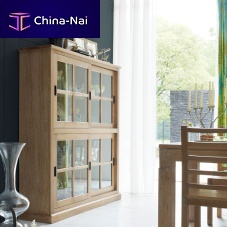 Contemporary china cabinet ENGLISH solid wood
