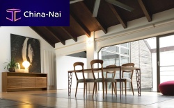 Contemporary table B-191 metalwalnutrectangular