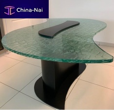 Original design table MDFglassmetal base