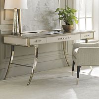Free-standing desk WORK FORCEtraditionallacquered woodgold plated