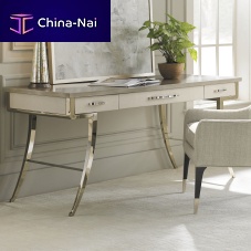 Free-standing desk WORK FORCEtraditionallacquered woodgold plated