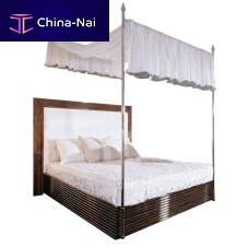 Canopy bed H502doublecontemporaryupholstered