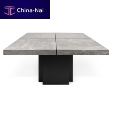 Contemporary dining table DUSK 130lacquered woodmelamineconcrete