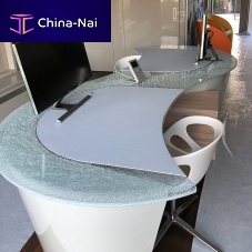 Free-standing desk 2 personcontemporaryglass