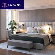 Traditional bed bench fabricwoodenleather