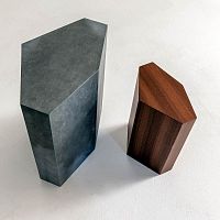 Contemporary side table Imperfetto marblemarble baseround