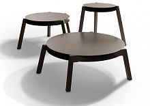Contemporary coffee table BARBASSOlacquered metalwooden baseround