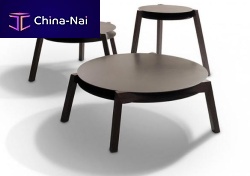 Contemporary coffee table BARBASSOlacquered metalwooden baseround