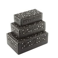 Wooden storage box TREASURE