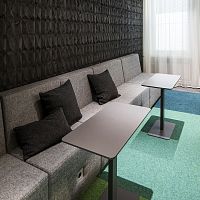 Contemporary side table TOPMDFpowder-coated steel baserectangular