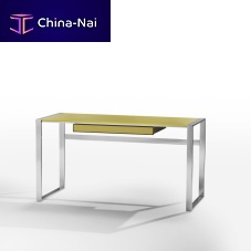 Free-standing desk contemporaryoakleather