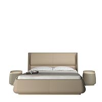 Double bed NEOScontemporaryupholsteredwith upholstered headboard