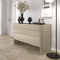 Contemporary chest of drawers GOLDoakwood veneerlacquered MDF