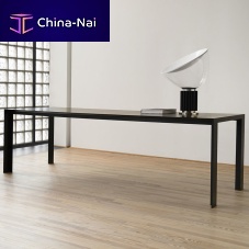 Contemporary table DENEBoakteakfrosted glass