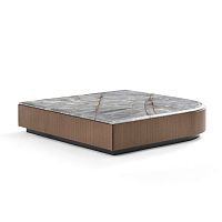 Contemporary coffee table STAGEmarblewalnut baseash base