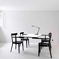 Contemporary table FLOATINGsolid woodwooden baserectangular
